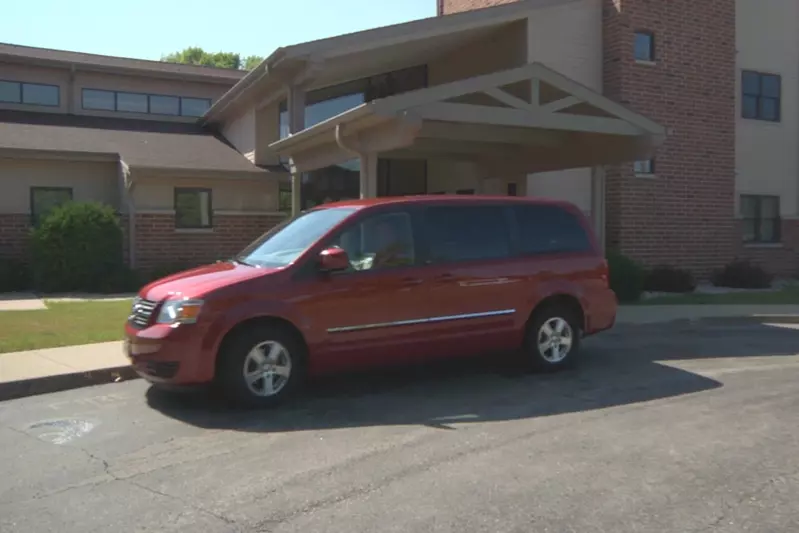 delivery van at long-term care facility