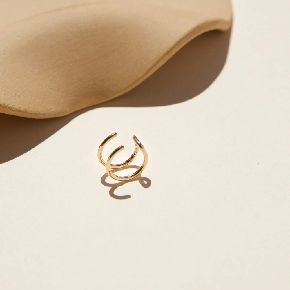 Jewelry, Earrings; Double Wrap Ear Cuff