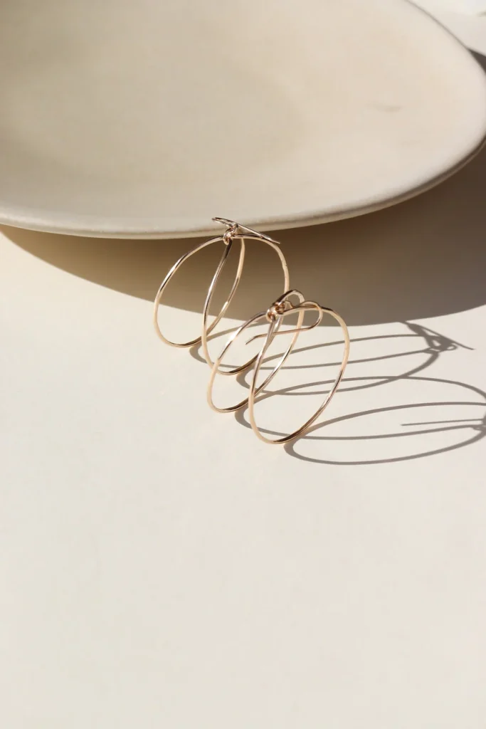 Token Jewelry; Parallel Hoops