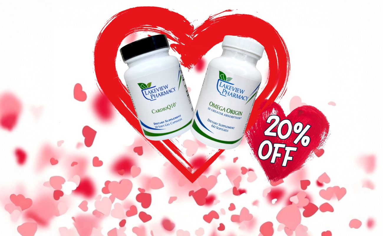 Feb-3 Heart health supplements CardioQ10 and Omega Origin with 20% off heart detail